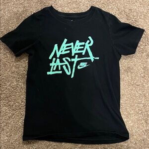 Nike Black Tee with Teal Graphic